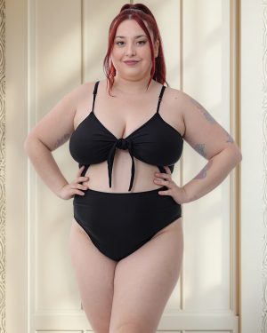 Malla Entera Trikini Con Nudo En Busto Talles Grandes Pimalu