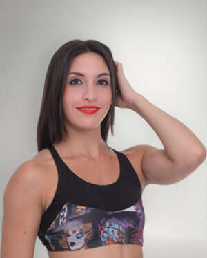 Top Deportivo Con Recortes Estampado Talles Grandes