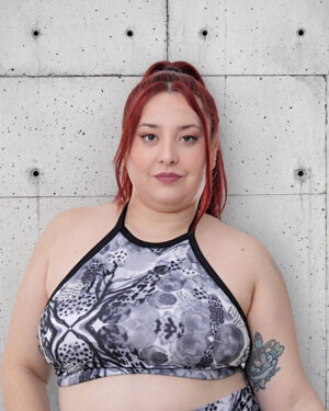 Corpiño De Bikini Halter Estampado Pimalu