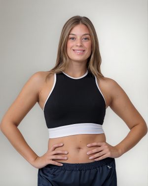 Top Deportivo Escote Halter Espalda Descubierta Talle Grande