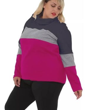 Buzo Tricolor Largo Cuello Polera
