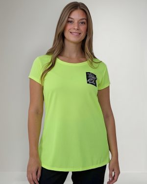 Remera Deportiva Mujer Manga Corta Tela Dry Fit Con Estampa