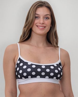 Malla Corpiño Bikini Top Regulable Base Fija Talles Grandes