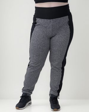 Calza Deportiva Combi Tiro Alto Cintura Doble Talles Grandes