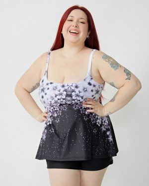 Tankini Suelta C/ Corpiño Interno Kandi Flor (solo Remera)