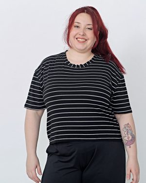 Remera Manga Corta De Dama Cuello Redondo Básica Corta