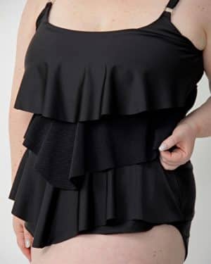 Tankini C/ Volados Amplia Talles Grandes (solo Remera)