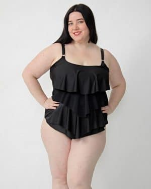 Tankini Con Volados Amplia Talles Grandes (solo Remera)