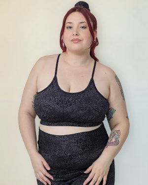 Top Deportivo Estampado Bretel Fino Talles Grandes