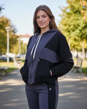 Campera Dama Deportiva Con Capucha Talle Grande