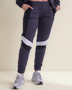 Pantalon De Frisa Tiro Medio Bolsillo Y Puño