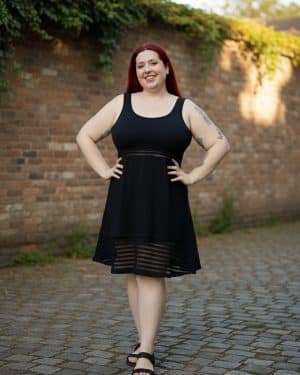 Vestido Corto Jersey Elastizado Tela Textura Talles Grandes