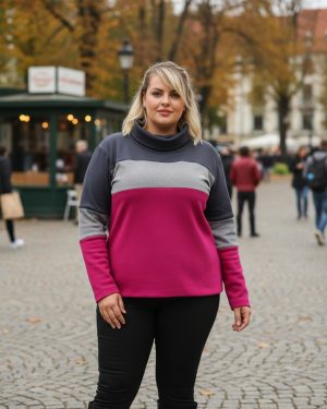 Buzo Tricolor Largo Cuello Polera