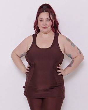 Musculosa Deportiva Mujer Larga Lycra Premium Talles Grandes