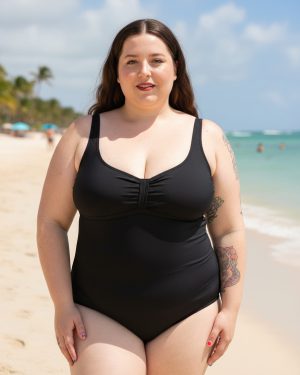 Entera S/ Taza C/ Corte De Busto Bretel Ancho Lisa