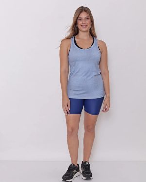 Musculosa Deportiva Mujer Larga Estampa Denim Talles Grandes
