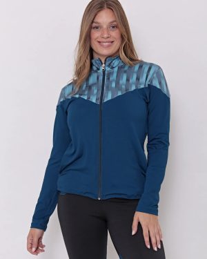 Campera Deportiva Mujer Lycra Con Bolsillos Talles Grandes