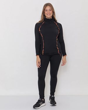 Buzo Deportivo Mujer Con Vivos Medio Cierre Talles Grandes