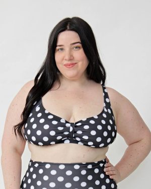 Corpiño De Bikini Estampado Con Traba Al Centro Talles Grandes
