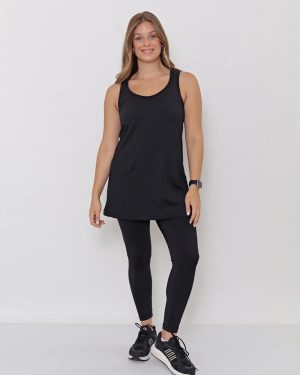 Musculosa Deportiva Mujer Larga Detalle Tull Talles Grandes