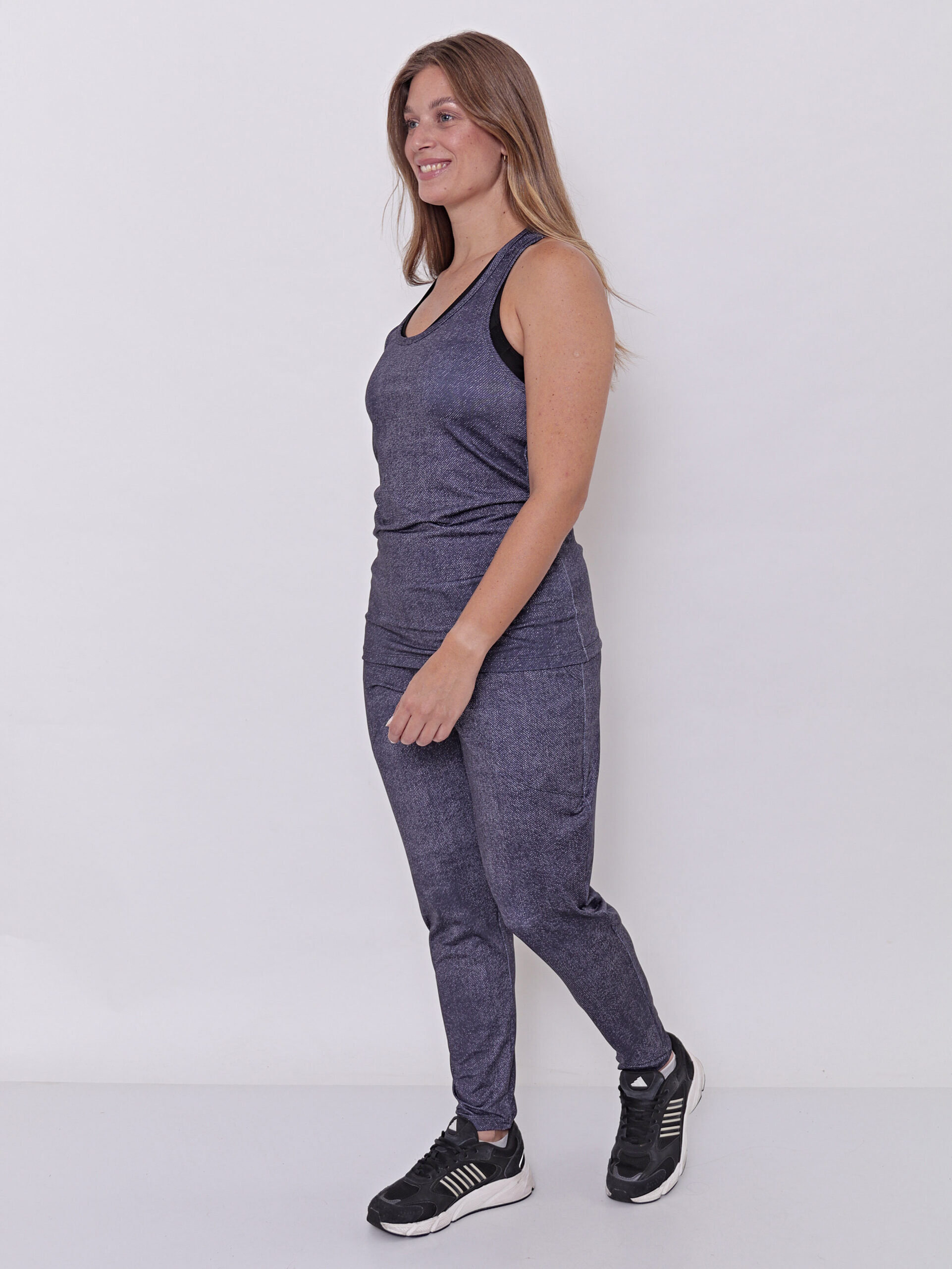 Musculosa Deportiva Mujer Larga Estampa Denim Talles Grandes - Imagen 21