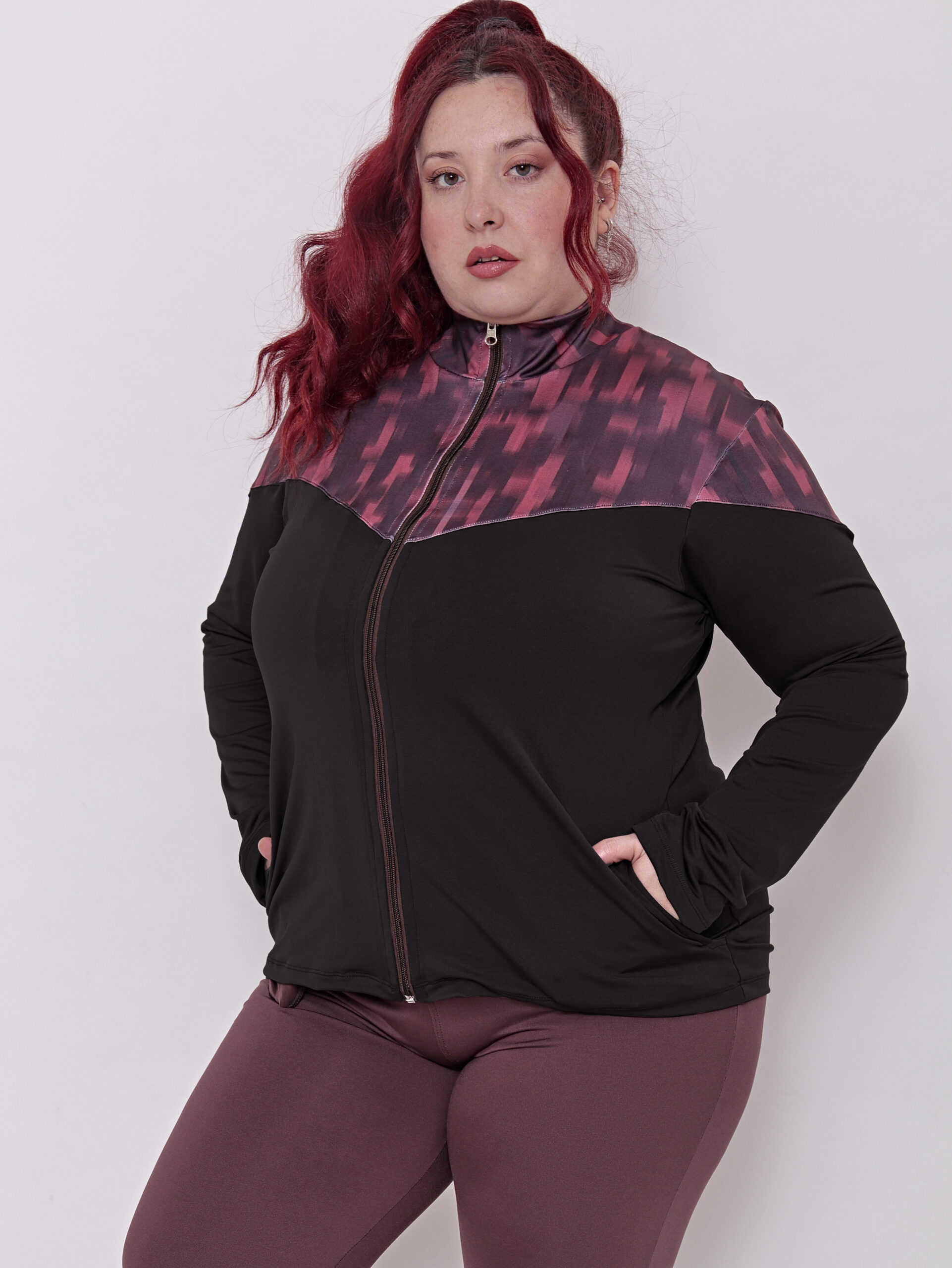 Campera Deportiva Mujer Lycra Con Bolsillos Talles Grandes - Imagen 9