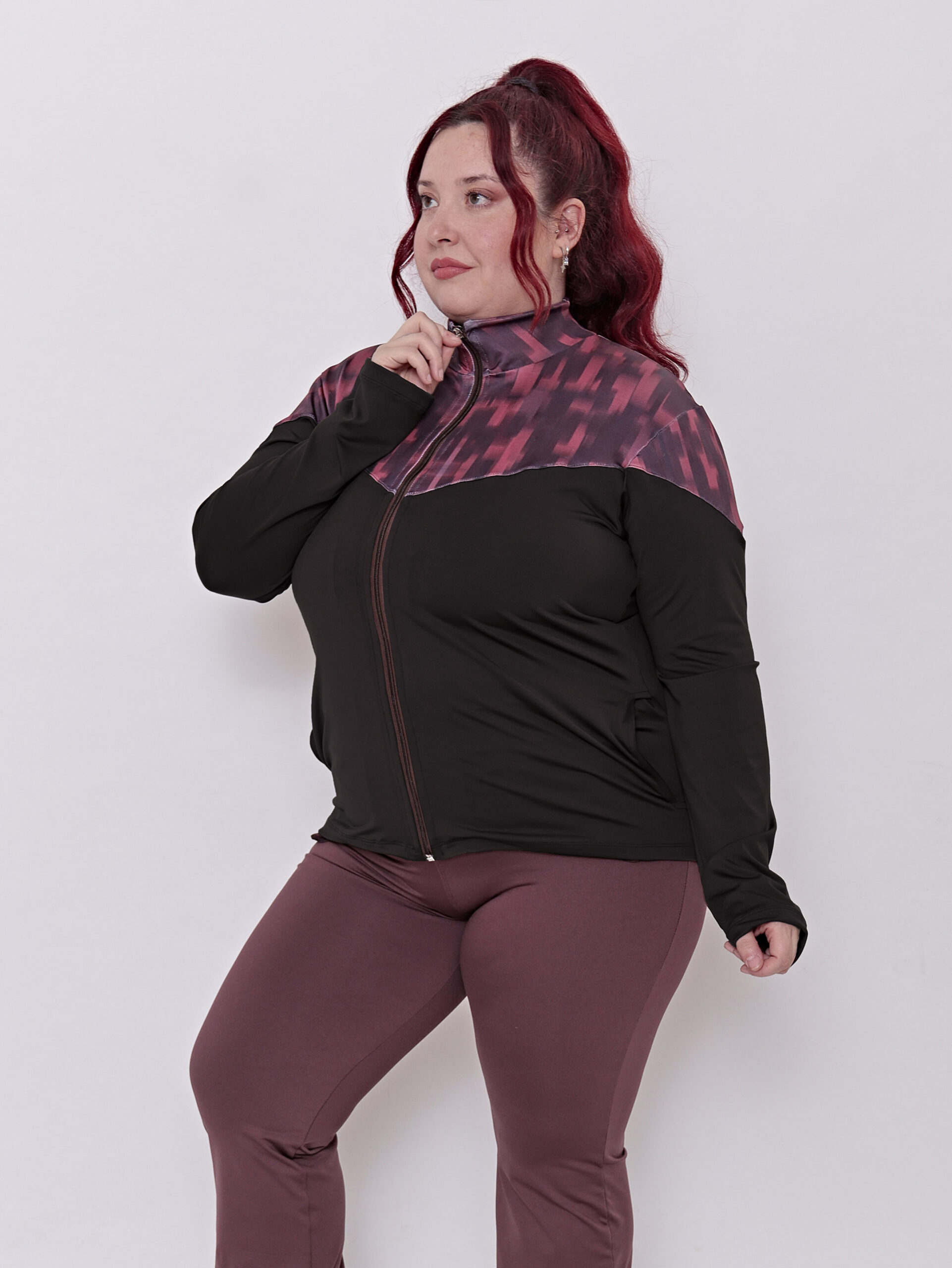 Campera Deportiva Mujer Lycra Con Bolsillos Talles Grandes - Imagen 8