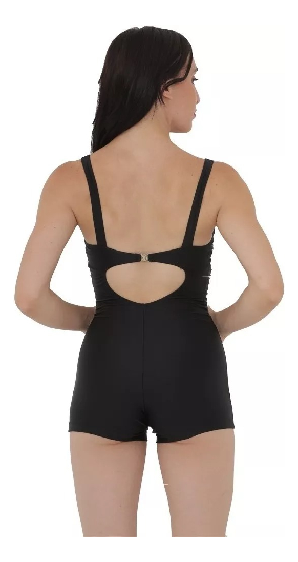 Malla Entera Deportiva Anticloro con Piernita Short Incorporado y Broche en Espalda - Imagen 8