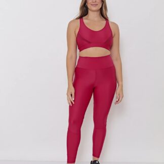 Calza Larga Lycra Combinada Textura Tiro Alto Talles Grandes