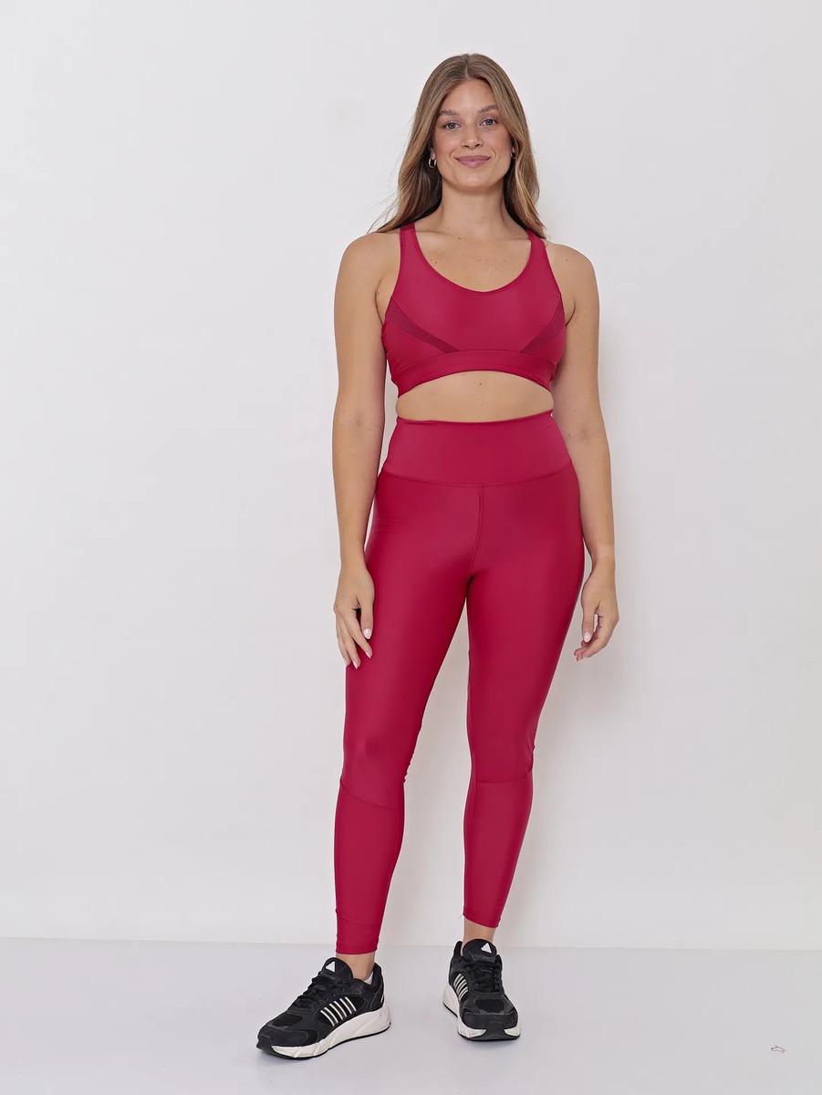 Calza Larga Lycra Combinada Textura Tiro Alto Talles Grandes