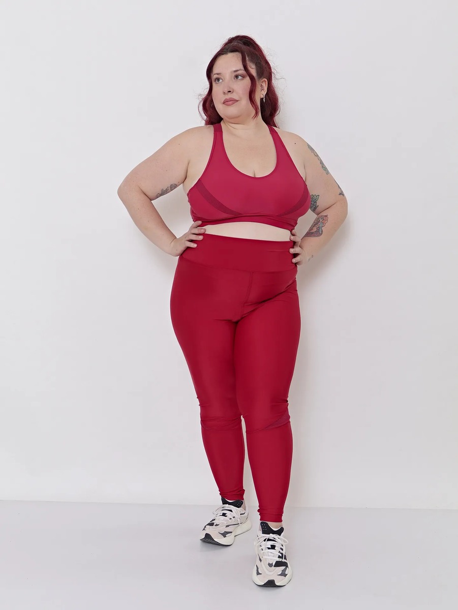 Top Deportivo Mujer Combinado Lycra Textura Talles Grandes - Imagen 2