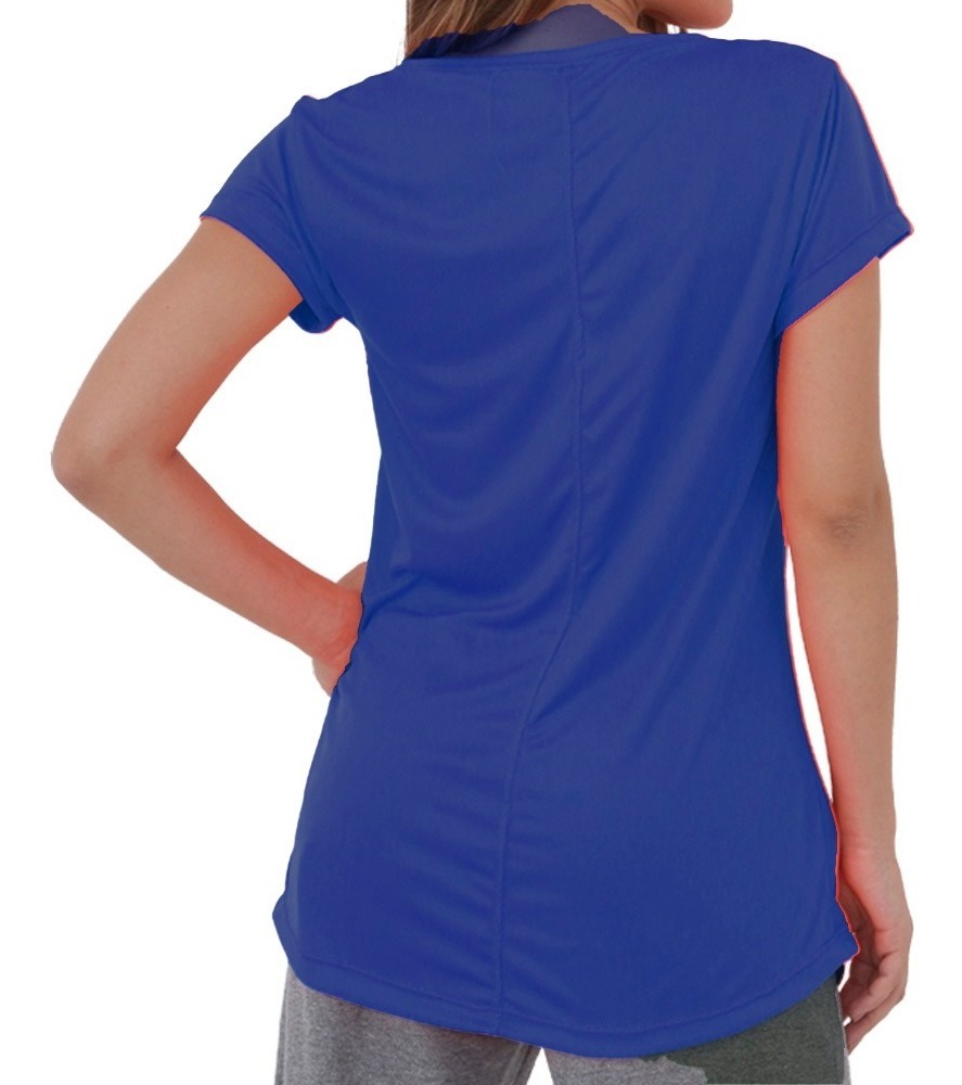 Remera Manga Corta De Dama Cuello Redondo Básica Larga - Imagen 7