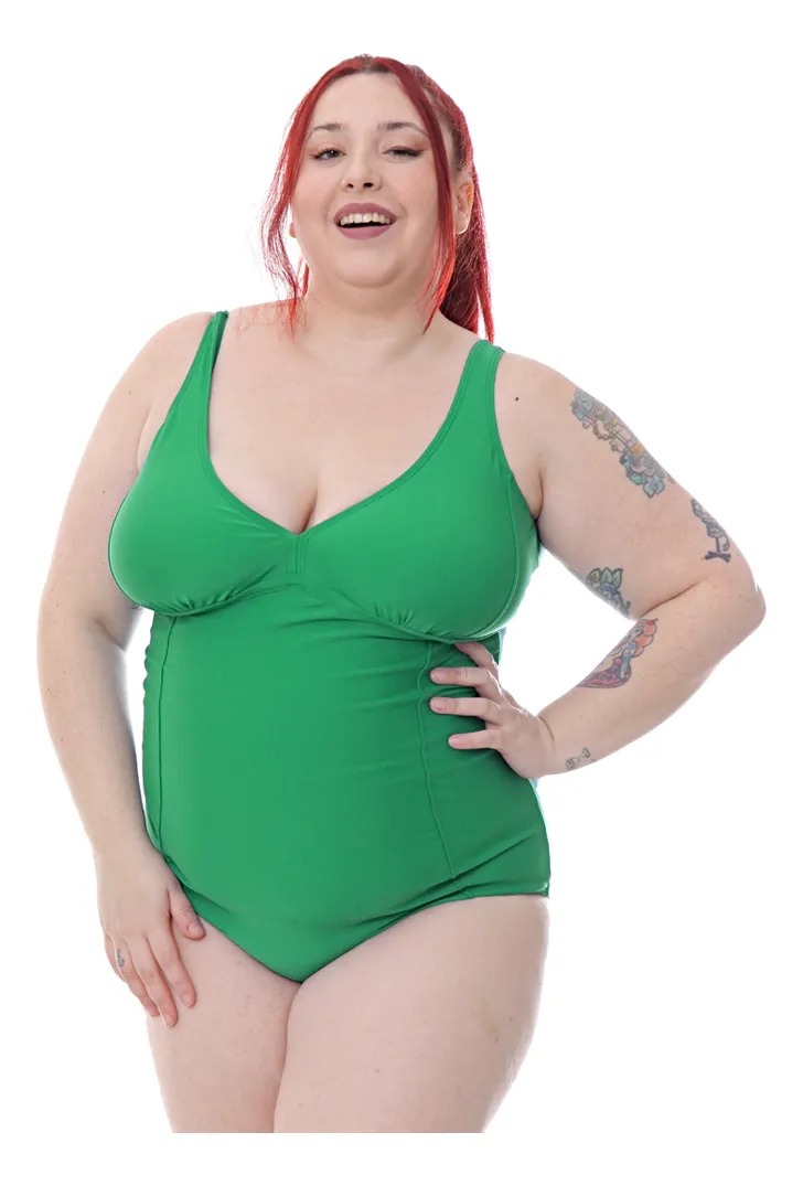 Malla Entera Clásica Con Corte Bajo Busto y Recortes Modeladores - Imagen 11