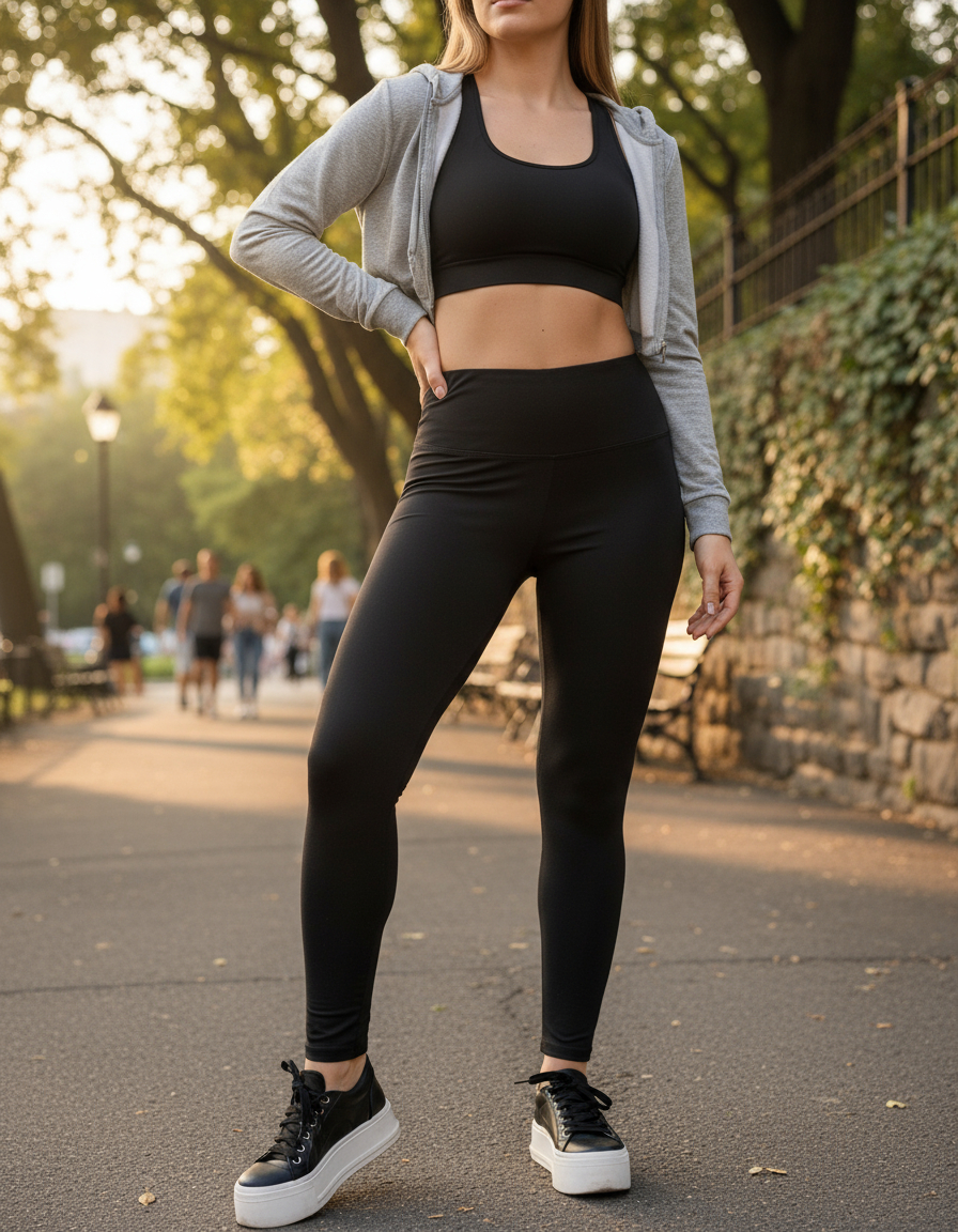 Calza Deportiva Dama Fitness Cint Alta Talles Grandes