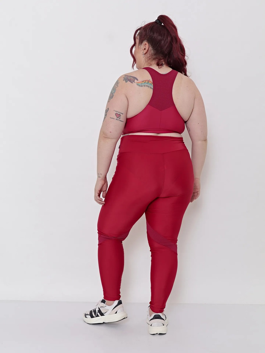 Top Deportivo Mujer Combinado Lycra Textura Talles Grandes - Imagen 4