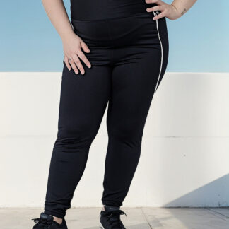 Calza Chupina Con Vivos Tiro Alto Cintu Doble Talles Grandes