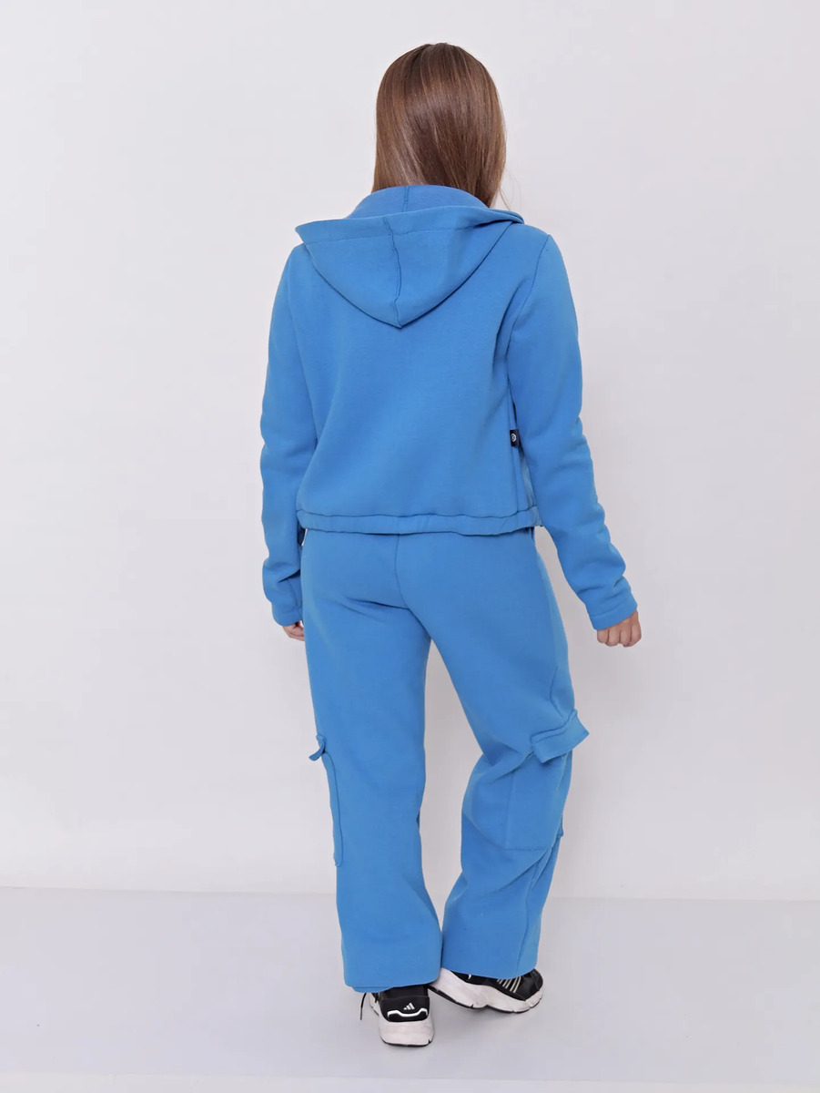 Campera De Frisa Corta C/ Bolsillos Y Capucha Talles Grandes - Imagen 6
