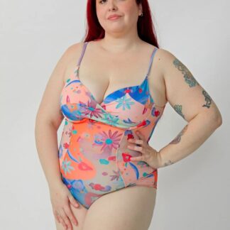 Malla Entera Armada Con Taza Y Aro Estampada Talles Grandes