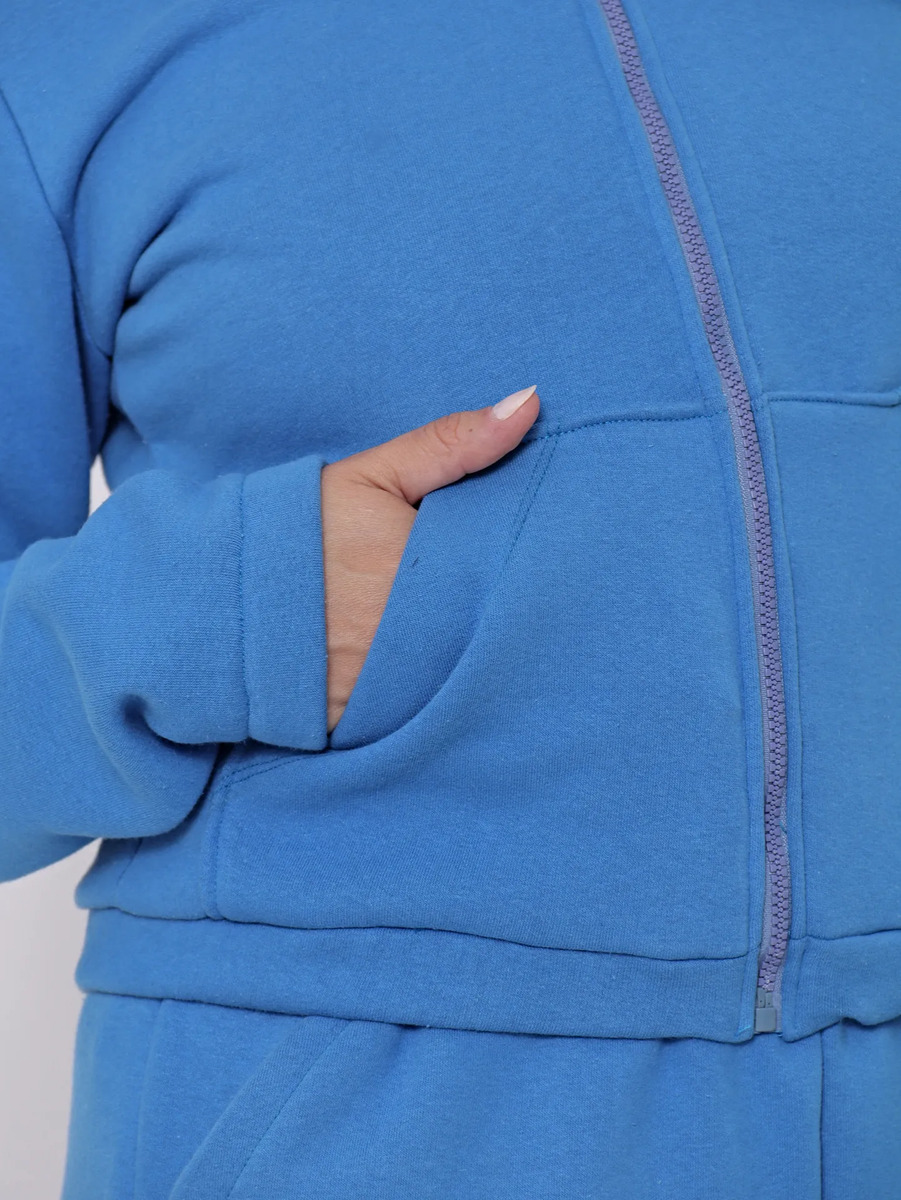 Campera De Frisa Corta C/ Bolsillos Y Capucha Talles Grandes - Imagen 4
