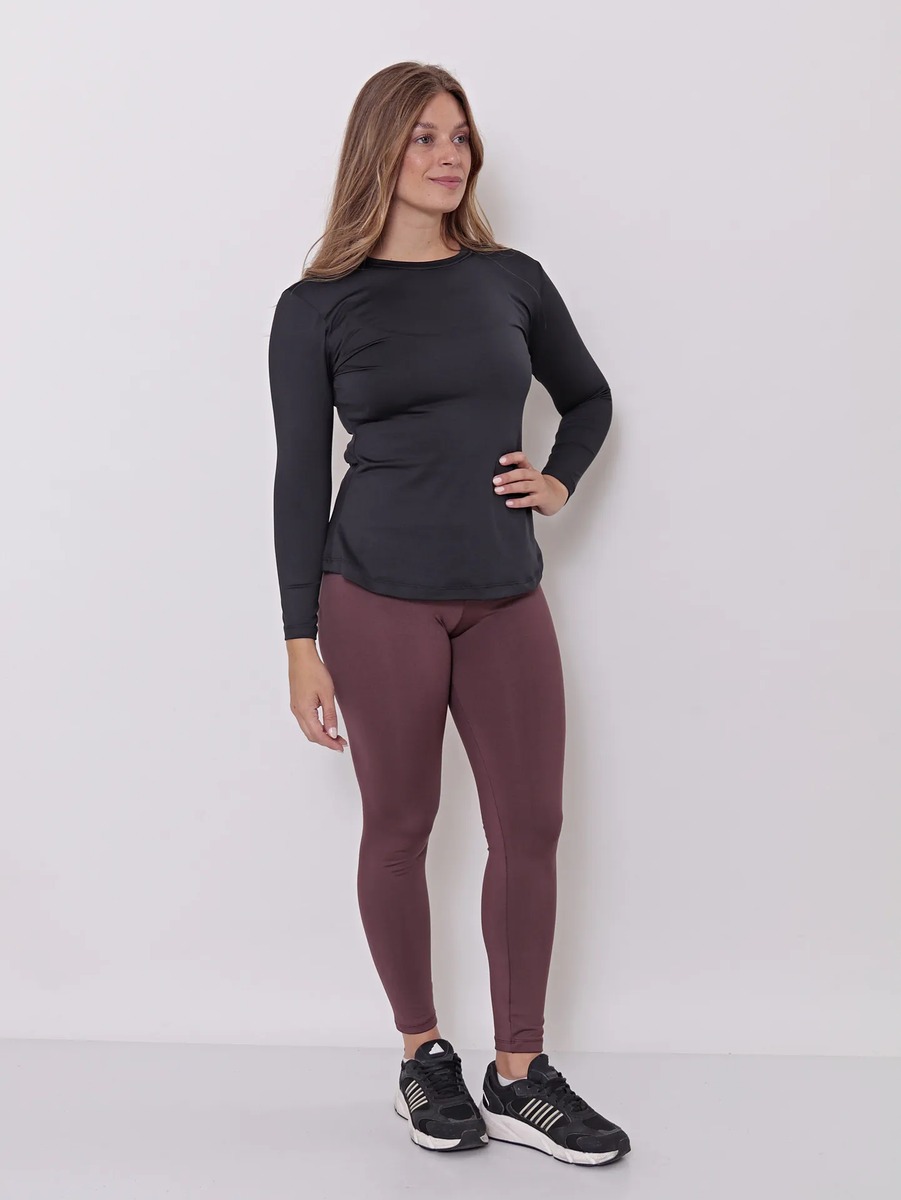 Remera Manga Larga Mujer Básica Cuello Redondo Talles Grandes - Imagen 2