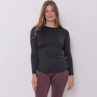 Remera Manga Larga Mujer Básica Cuello Redondo Talles Grandes