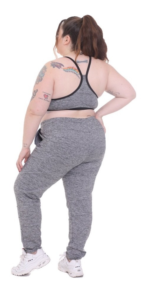 Pantalon Jogger Tiro Medio Con Bolsillo Talles Grandes - Imagen 3