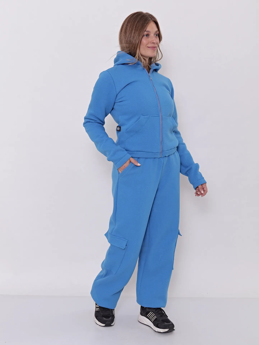 Campera De Frisa Corta C/ Bolsillos Y Capucha Talles Grandes - Imagen 3
