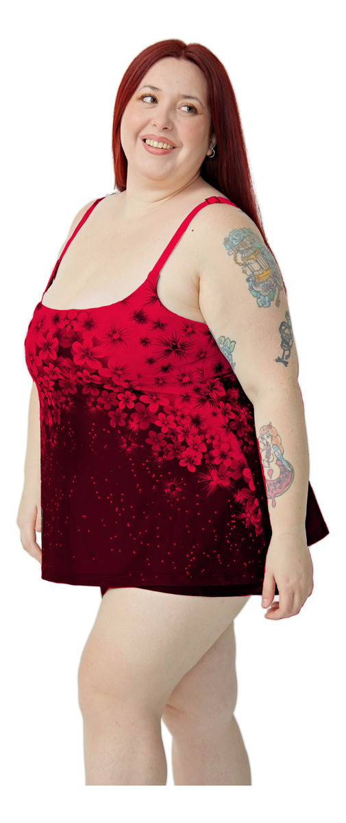 Tankini Suelta C/ Corpiño Interno Talles Grand (solo Remera) - Imagen 8