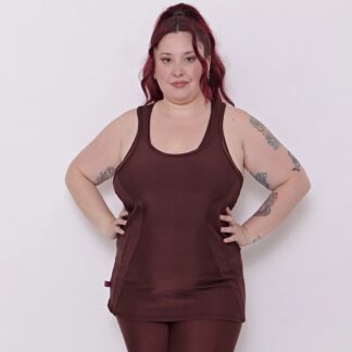 Musculosa Deportiva Mujer Larga Lycra Premium Talles Grandes