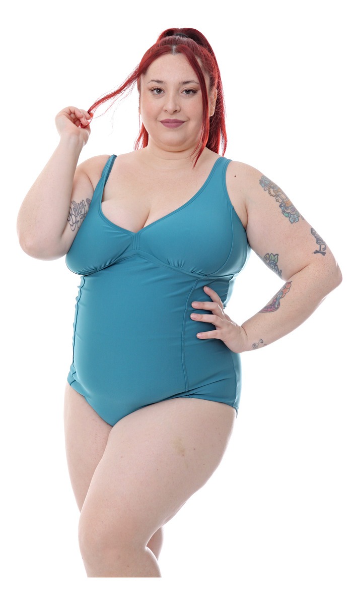 Malla Entera Clásica Con Corte Bajo Busto y Recortes Modeladores - Imagen 16
