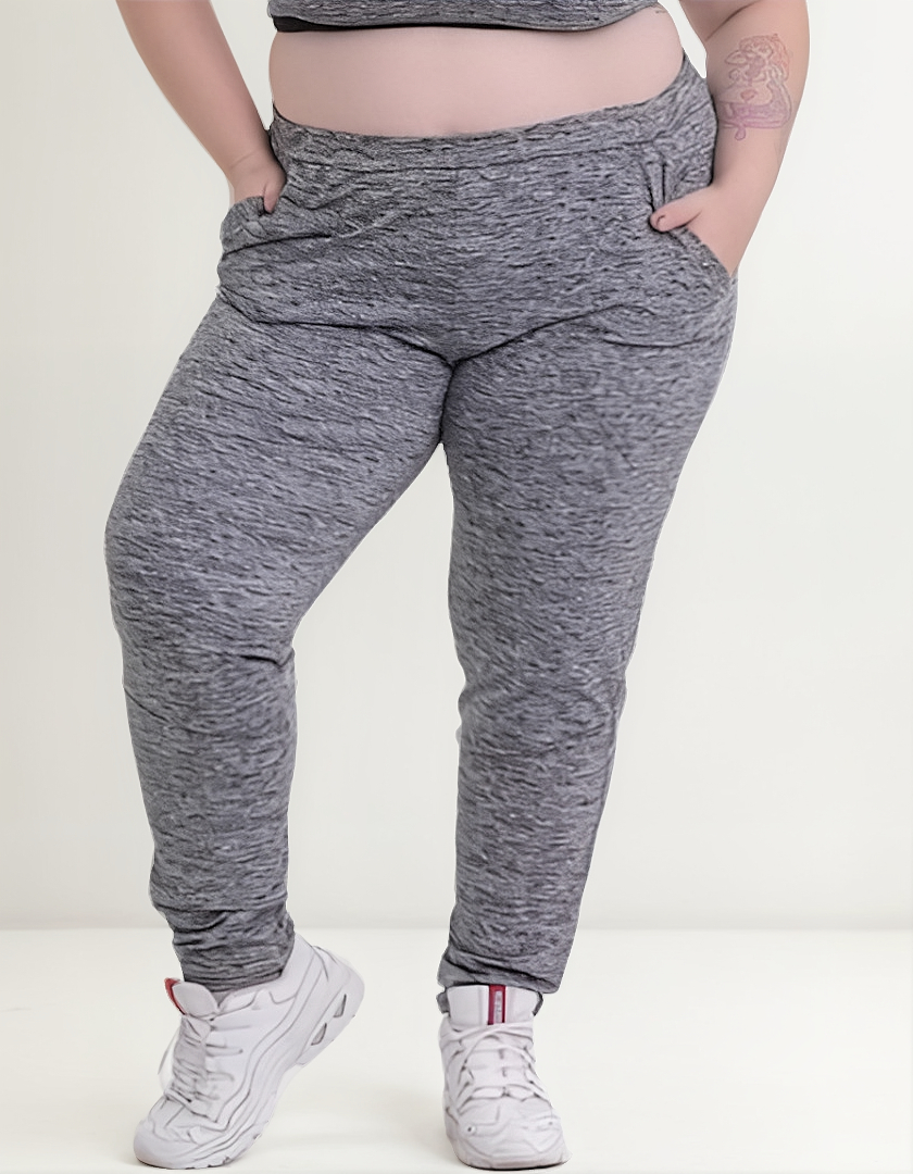 Pantalon Jogger Tiro Medio Con Bolsillo Talles Grandes