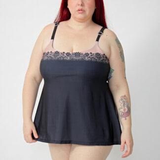 Tankini Suelta Encaje C/ Corpiño Interno (solo Remera)