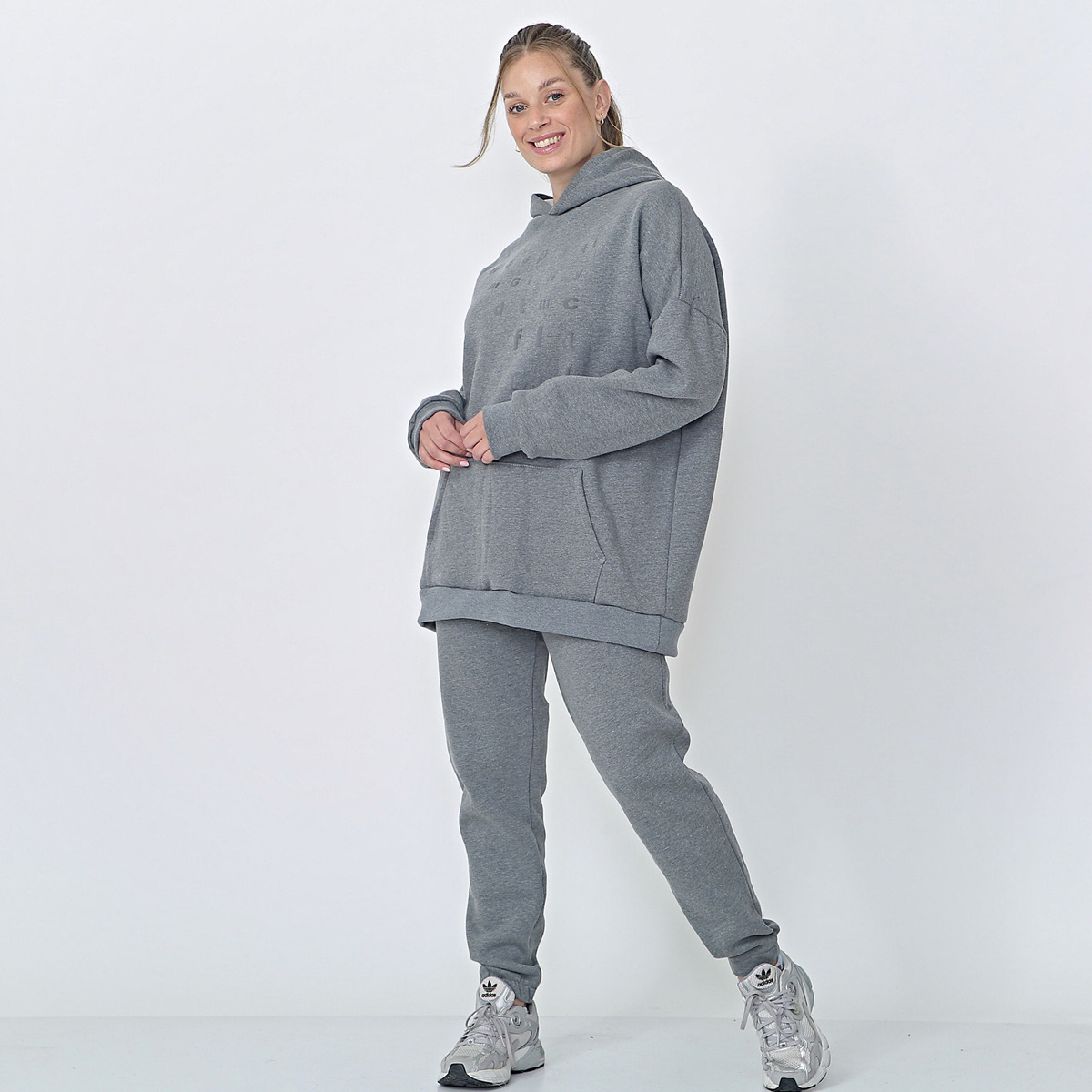 Buzo Amplio Hoodie De Dama Deportivo Oversize Talles Grandes - Imagen 7