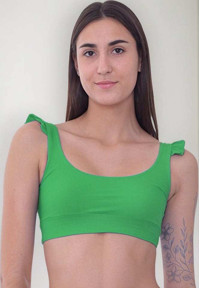 Corpiño De Bikini Tipo Top Con Volados - Imagen 30